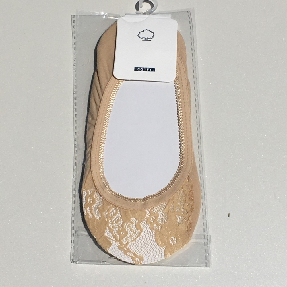Sexy Lace No Show Ankle Socks Nude Beige